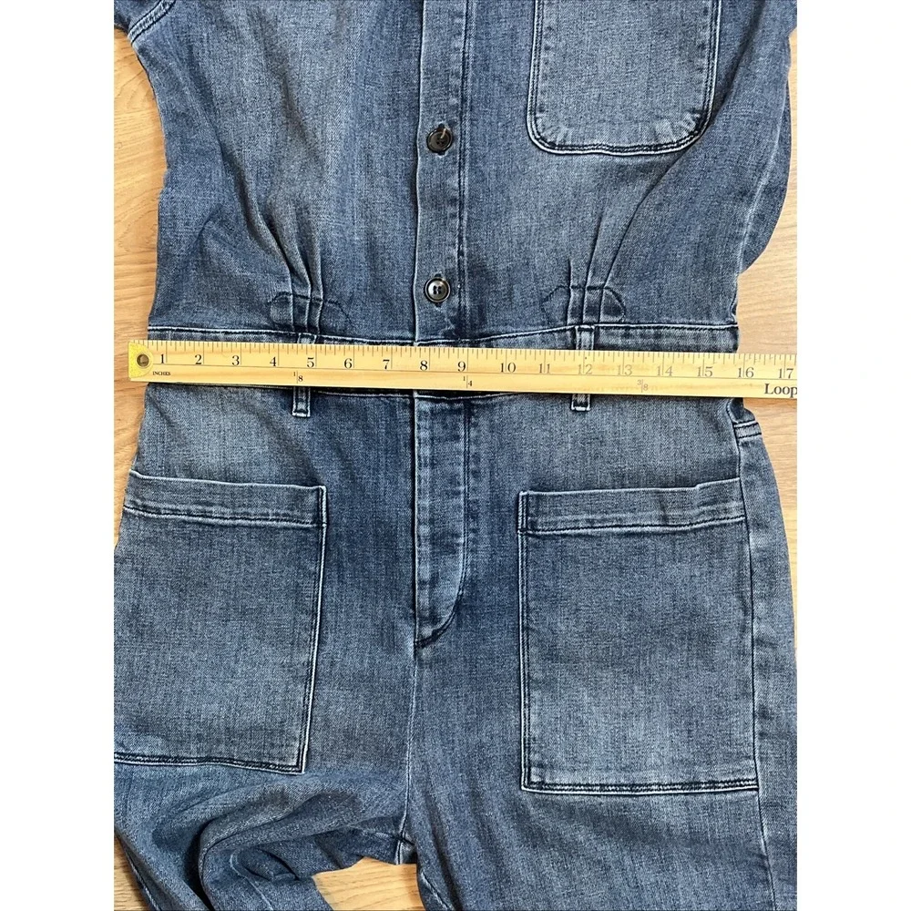 FRAME Long-Sleeve Denim Jumpsuit Size Small New - Picture 8 of 10